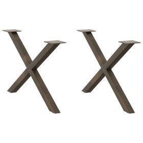 Patas para mesa de centro en forma de X (2 unidades), acero