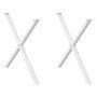 Patas para mesa de comedor en forma de X (2 unidades), color blanco, 90 x (72-73) cm, acero en Patas para mesas | Comprar online
