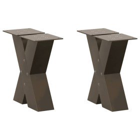 Patas para mesa de centro en forma de X (2 unidades, acero