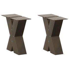 Patas para mesa de centro en forma de X (2 unidades, acero