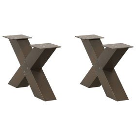 Patas para mesa de centro en forma de X (2 unidades), acero