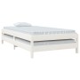 Weißes Stapelbett aus massivem Kiefernholz, 80 x 200 cm von vidaXL, Betten und Lattenroste - Ref: Foro24-820398, Preis: 94,95...