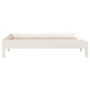 Cama apilable de madera pino maciza blanco 80x200 cm de vidaXL, Camas y somieres - Ref: Foro24-820398, Precio: 94,88 €, Descu...