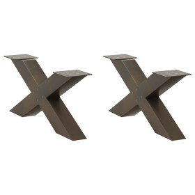 Patas para mesa de centro en forma de X (2 unidades), acero