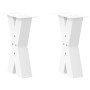 Patas para mesa de centro en forma de X (2 unidades), color blanco, 38 x (42-43) cm, acero en Patas para mesas | Comprar online 