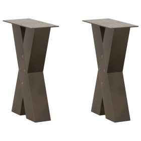 Patas para mesa de centro en forma de X (2 unidades), acero