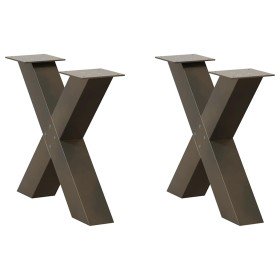 Patas para mesa de centro en forma de X (2 unidades), acero