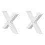 Patas para mesa de centro en forma de X (2 unidades), color blanco, 70 x (42-43) cm, acero en Patas para mesas | Comprar online 