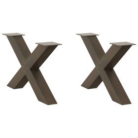 Patas para mesa de centro en forma de X (2 unidades), acero