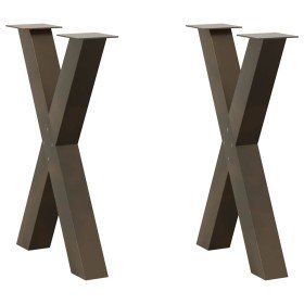 Patas para mesa de comedor en forma de X (2 unidades, acero