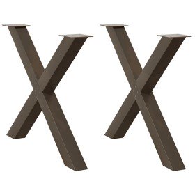Patas para mesa de comedor en forma de X (2 unidades, acero
