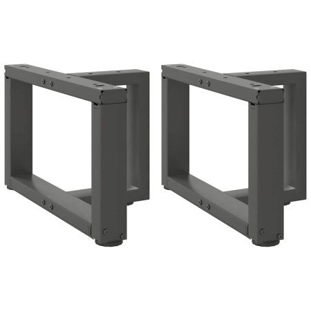 Patas para mesa de centro en forma de T (2 unidades), antracita, 40 x 25 x (30-31) cm, acero en Patas para mesas | Comprar onlin
