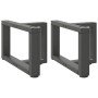 Patas para mesa de centro en forma de T (2 unidades), antracita, 40 x 25 x (30-31) cm, acero en Patas para mesas | Comprar onlin