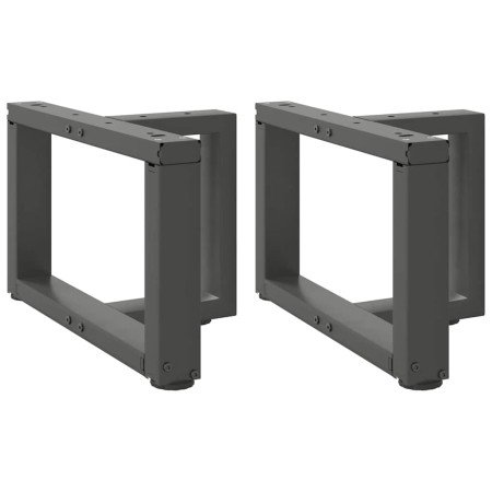 Patas para mesa de centro en forma de T (2 unidades), antracita, 50 x 25 x (30-31) cm, acero en Patas para mesas | Comprar onlin