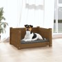 Hundebett aus massivem Kiefernholz, honigbraun, 55,5x45,5x28 cm von vidaXL, Betten für Hunde - Ref: Foro24-821445, Preis: 50,...