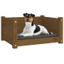 Hundebett aus massivem Kiefernholz, honigbraun, 55,5x45,5x28 cm von vidaXL, Betten für Hunde - Ref: Foro24-821445, Preis: 50,...