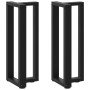 Patas para consola en forma de T (2 unidades), color negro, 25