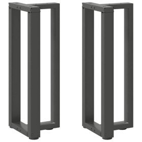 Patas para consola en forma de T (2 unidades), antracita, 25 x