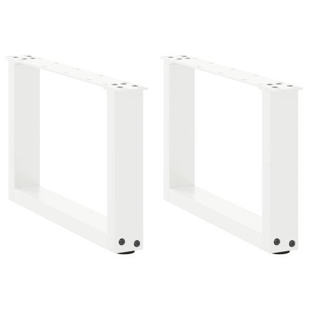 Patas para mesa de centro en forma de U (2 unidades), color blanco, 50 x (30-31) cm, acero en Patas para mesas | Comprar online 