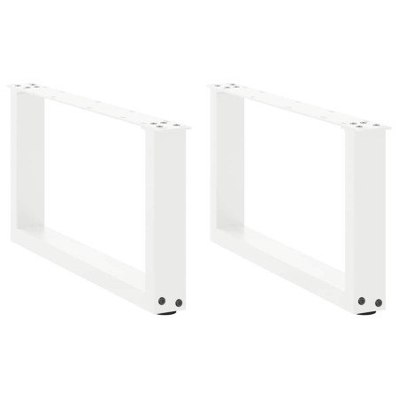Patas para mesa de centro en forma de U (2 unidades), color blanco, 60 x (30-31) cm, acero en Patas para mesas | Comprar online 