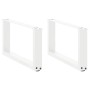 Patas para mesa de centro en forma de U (2 unidades), color blanco, 60 x (30-31) cm, acero en Patas para mesas | Comprar online 