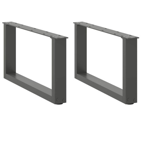 Patas para mesa de centro en forma de U (2 unidades), antracita, 70 x (30-31) cm, acero en Patas para mesas | Comprar online en 