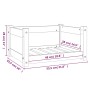 Hundebett aus massivem Kiefernholz 55,5x45,5x28 cm von vidaXL, Betten für Hunde - Ref: Foro24-821442, Preis: 49,28 €, Rabatt: %