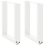 Patas para mesa de centro en forma de U (2 unidades), color blanco, 38 x 42-43 cm, acero en Patas para mesas | Comprar online en