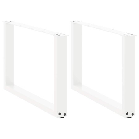 Patas para mesa de centro en forma de U (2 unidades), color blanco, 60 x (42-43) cm, acero en Patas para mesas | Comprar online 