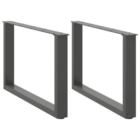 Patas para mesa de centro en forma de U (2 unidades), antracita, 60 x (42-43) cm, acero en Patas para mesas | Comprar online en 