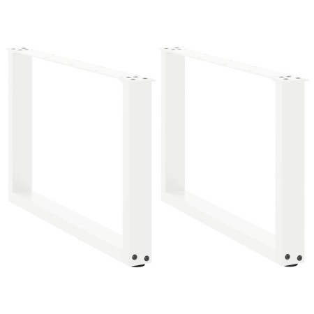 Patas para mesa de centro en forma de U (2 unidades), color blanco, 70 x (42-43) cm, acero en Patas para mesas | Comprar online 