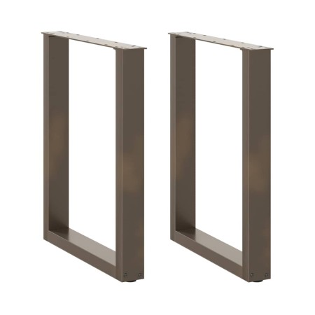 Patas para mesa de comedor en forma de U (2 unidades, acero natural, 60 x 72-73 cm) en Patas para mesas | Comprar online en Foro