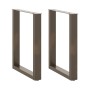 Patas para mesa de comedor en forma de U (2 unidades, acero natural, 70 x 72-73 cm) en Patas para mesas | Comprar online en Foro