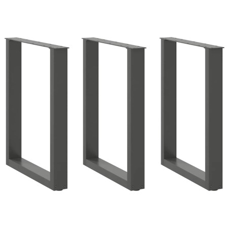 Patas para mesa de comedor en forma de U (3 unidades), antracita, 70 x (72-73) cm, acero en Patas para mesas | Comprar online en