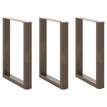 Patas para mesa de comedor en forma de U (3 unidades, acero natural, 70 x 72-73 cm) en Patas para mesas | Comprar online en Foro