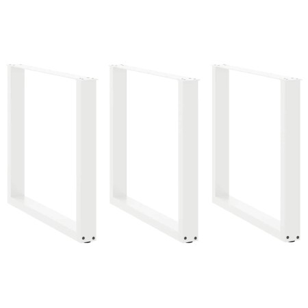 Patas para mesa de comedor en forma de U (3 unidades), color blanco, 80 x (72-73) cm, acero en Patas para mesas | Comprar online