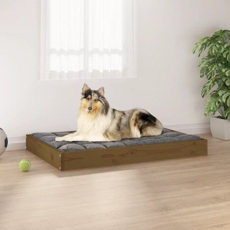Cama para perros madera maciza pino marrón miel 91,5x64x9 cm by vidaXL, Beds for dogs - Ref: Foro24-820864, Price: 52,94 €, D...