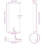 Patas para mesa de bar en forma de U (2 unidades, acero