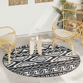 Alfombra de exterior ARAKIL negra Ø200 cm PP