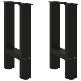 Patas para mesa de centro negras (2 unidades, 28 x 42-43 cm