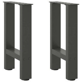 Patas para mesa de centro antracita (2 unidades, 28 x 42-43 cm