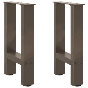 Patas para mesa de centro de acero natural (2 unidades, 28 x