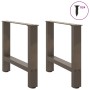 Patas para mesa de centro de acero natural (2 unidades, 50 x