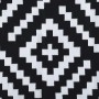 Alfombra de exterior ARAKIL blanca y negra 120x180 cm PP