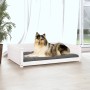 Bett für Hunde aus massiver Kiefer in Weiß 95,5x65,5x28 cm von vidaXL, Betten für Hunde - Ref: Foro24-821458, Preis: 76,27 €,...