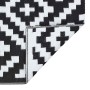 Alfombra de exterior ARAKIL blanca y negra 190x290 cm PP