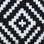 Alfombra de exterior ARAKIL blanca y negra 190x290 cm PP