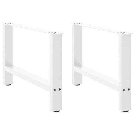 Patas para mesa de centro blancas (2 unidades, 70 x 42-43 cm, acero) en Patas para mesas | Comprar online en Foro24