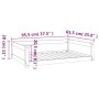 Bett für Hunde aus massiver Kiefer in Weiß 95,5x65,5x28 cm von vidaXL, Betten für Hunde - Ref: Foro24-821458, Preis: 76,27 €,...