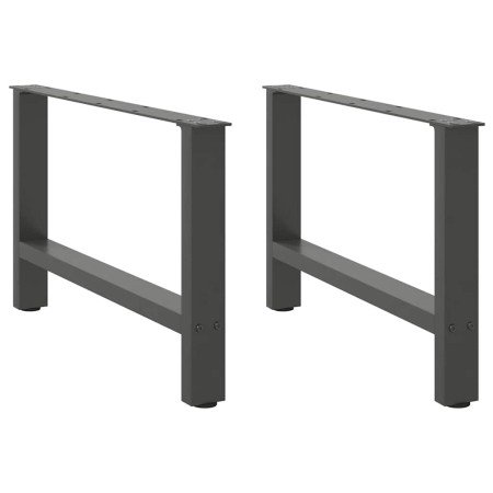 Patas para mesa de centro antracita (2 unidades, 70 x 42-43 cm